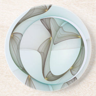 Porta-copos Elegância Dourada abstrato Moderna Turquesa Brown