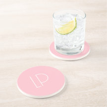 Elegante inicial moderna minimalista em rosa paste