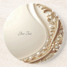 Elegante Suporte de Arenito Floral Ornamentado a O