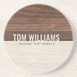 Porta-copos Elegante Textura de madeira marrom Estilo moderno