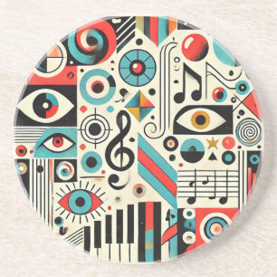 Porta-copos Elementos Musicais e Artísticos