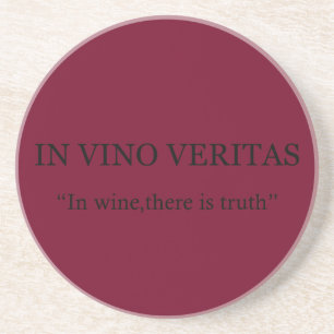 Porta-copos em vino veritas latin frases sobre vinho
