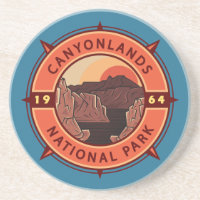 Emblem Retro Compass do Parque Nacional de Canyonl