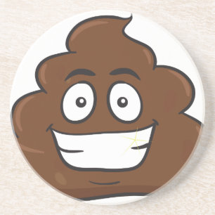 Porta-copos emoji de cocô engraçado