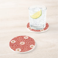 Enfeite Chinês Owen Jones Floral Vermelho Branco