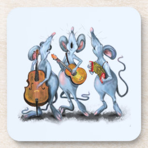 Porta copos Engraçada de Mouses Musical