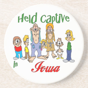 Porta copos engraçada do arenito do parque de