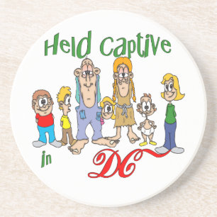 Porta copos engraçada do arenito do parque de