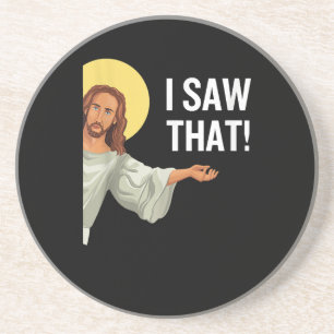 Porta-copos Engraçado Jesus Meme Eu Vi Que Christian Cote Deus