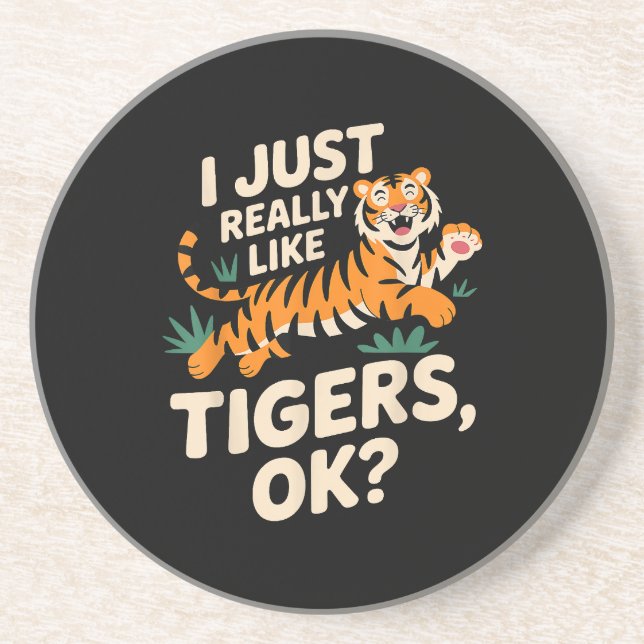 Porta-copos Engraçado Tiger Art para Homens Meninos Meninas An (Frente)