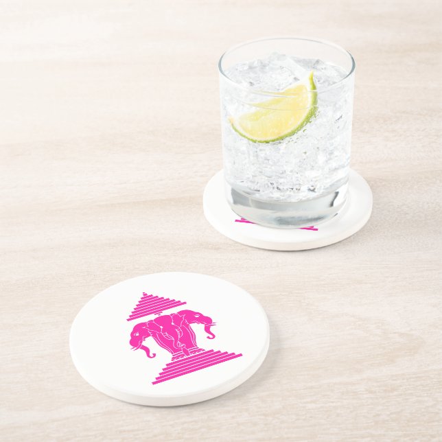 Porta-copos Erawan Rosa Três Elefante De Cabeça Lao / Bandeira (Lateral)