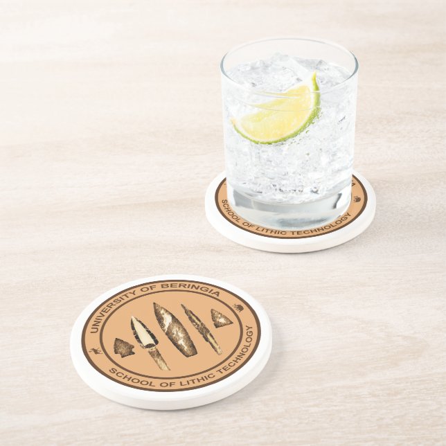 Porta-copos Escola Beríngia de Tecnologia Lítica (Lateral)