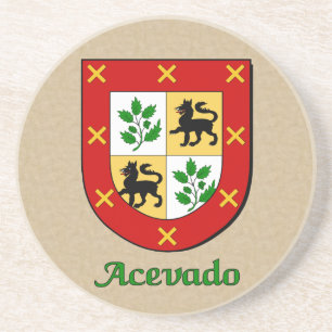 Porta-copos Escudo da família Acevado