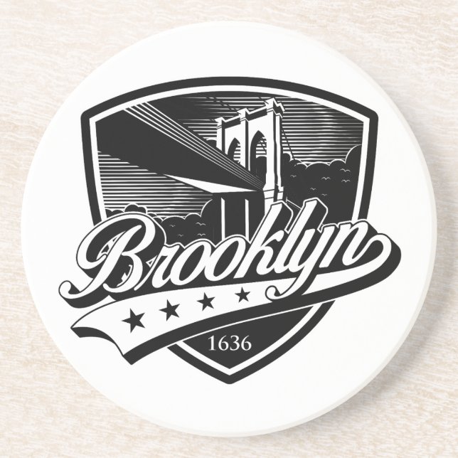 Porta-copos Escudo do Brooklyn com Desenho Swoosh (Frente)