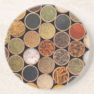 Porta-copos Especiarias e ingredientes de comida