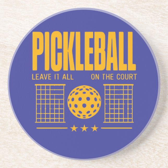Porta-copos Espírito De Pickleball - Deixe Tudo Na Corte (Frente)