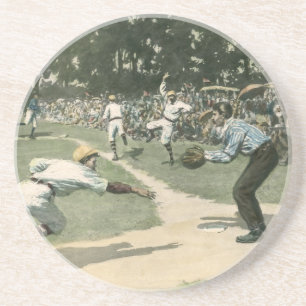 Porta-copos Esportes Antigos, Jogador de Beisebol Deslizando p