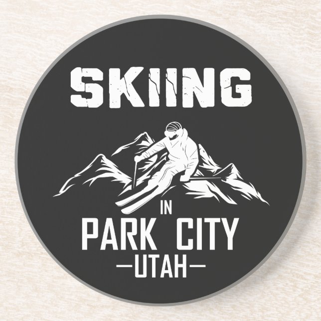 Porta-copos Esqui de Park City Utah (Frente)