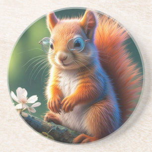 Porta-copos Esquilo Castanho Sentado no Ramal-56765