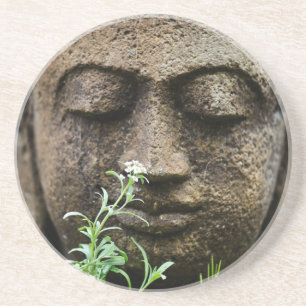 Porta-copos Estátua de jardim de pedra com flor
