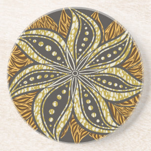 Porta-copos Estilo de Batik Floral Abstrato africano