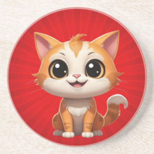 Porta-copos Estilo de Cartoon de Gato Laranja Bonito - 89738