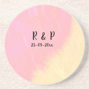 Porta-copos estilo de texto minimalista simples branco casamen