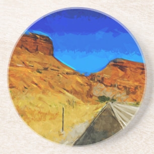 Porta-copos Estrada ao Lado do Abstrato dos Tetons