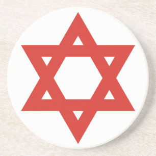 Porta-copos Estrela de David vermelha, bandeira de Israel