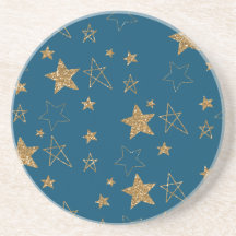 Estrelas Douradas de Brilho Azul