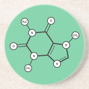 Porta-copos estrutura molecular da cafeína