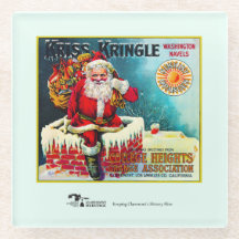 Porta copos - Etiqueta da fruta do Claremont