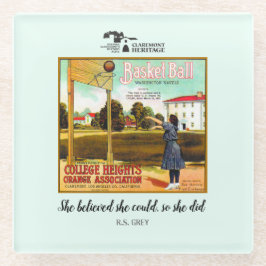 Porta copos - Etiqueta da fruta do Claremont