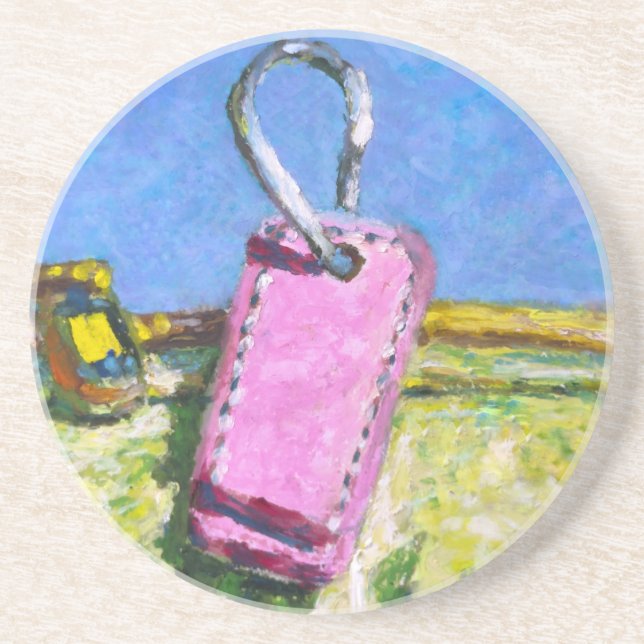 Porta-copos Etiqueta Rosa (Frente)