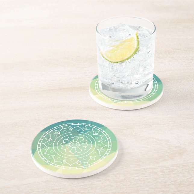 Porta-copos Etnia mandala flor boho inspirador (Lateral)