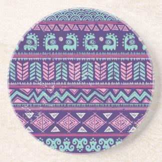 Porta-copos Étnica Tribal: Padrão Colorido Sem Costura.