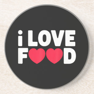 Porta-copos Eu adoro Comida Engraçado Presente de Foodie para