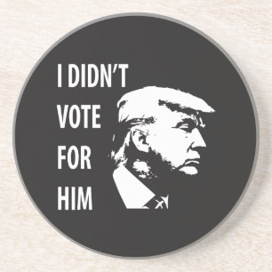 Porta-copos Eu não votei em Trump