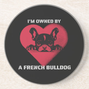 Porta-copos Eu sou possuído por um Bulldog Francês