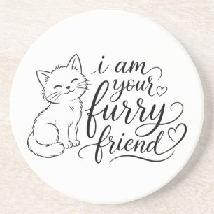 Porta-copos Eu Sou Seu Amigo Peludo Design de Pet Fofo