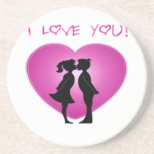 Porta-copos Eu Te Amo (Frente)