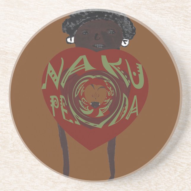 Porta-copos Eu te amo! Nakupenda Sana (Frente)