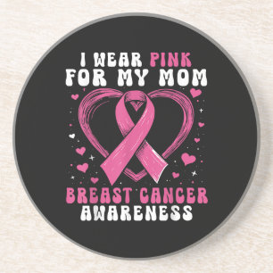 Porta-copos Eu Visto Rosa Para Minha Mãe Cancer Sensibilização