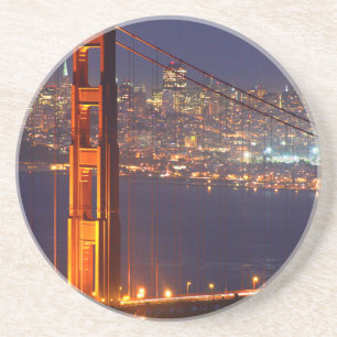 Porta-copos EUA, Califórnia. Ponte Golden Gate à Noite