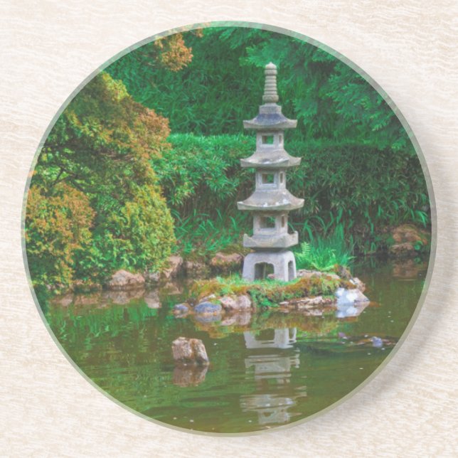 Porta-copos EUA, Califórnia. Vista De Um Pond (Frente)