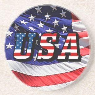 Porta-copos EUA - Coaster da bebida de Bandeira Americana