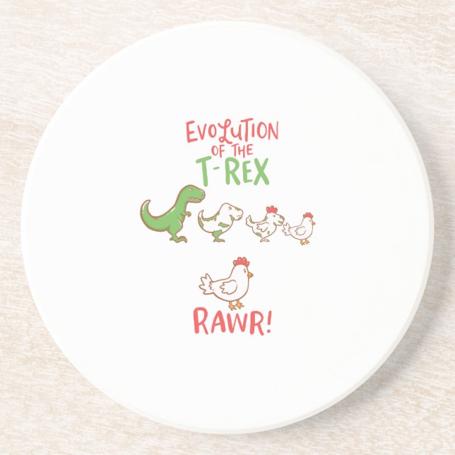Porta-copos Evolução Do T-Rex RAWR! Funny Dino Chicken (Frente)