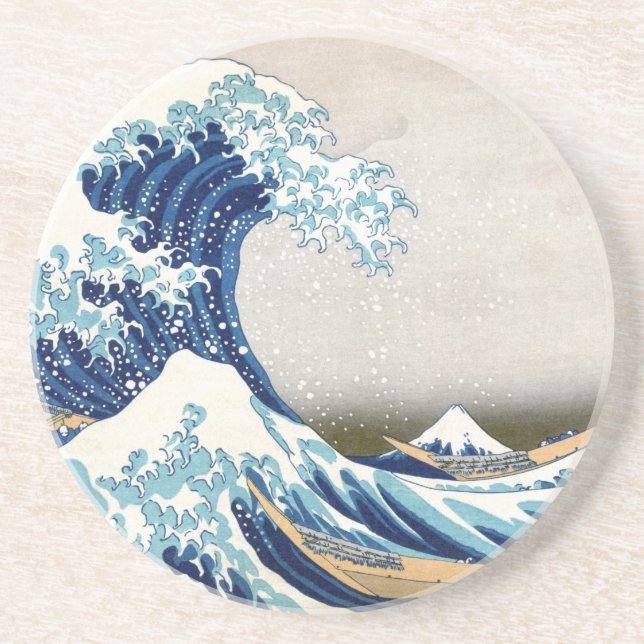 Porta-copos Excelente Wave Off Kanagawa Hokusai Fine Art (Frente)