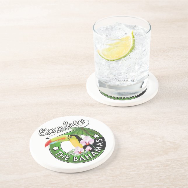 Porta-copos Explorar o logotipo das Bahamas (Lateral)