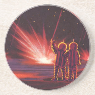 Porta-copos Explosão vermelha estrangeira do planeta da ficç